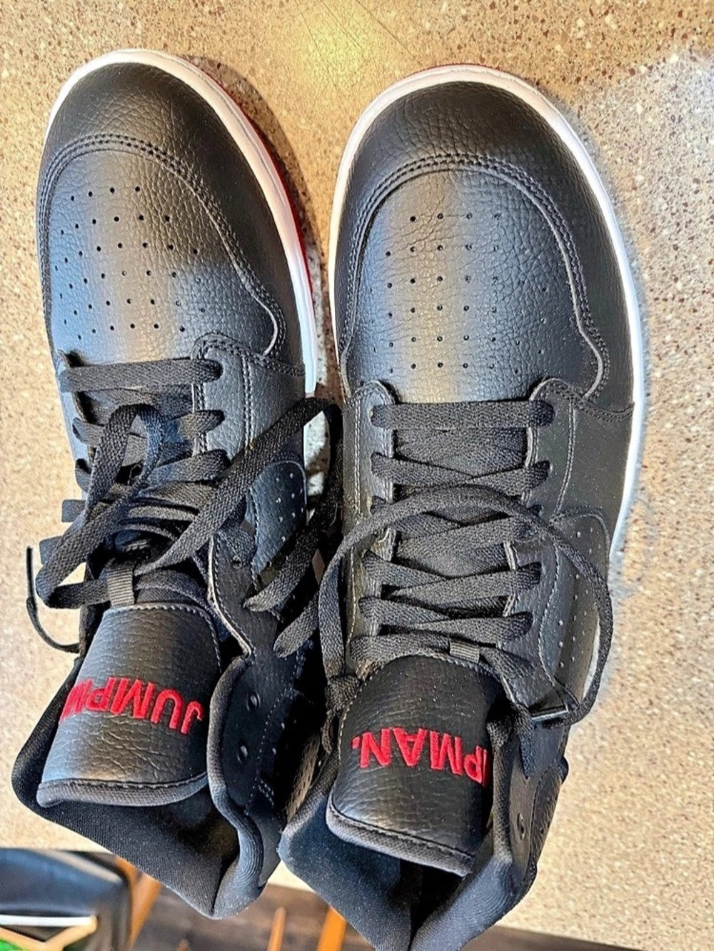 Jordan Jumpman Mid High Top Sneakers in Black & Red US 13 Men